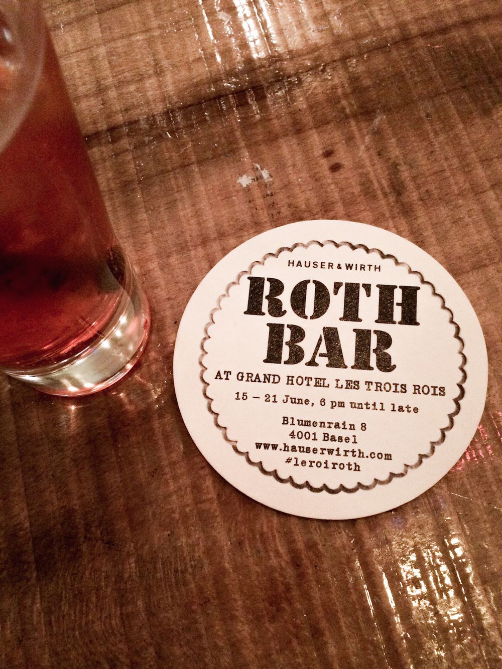 Art Basel Les Trois Rois Roth Bar