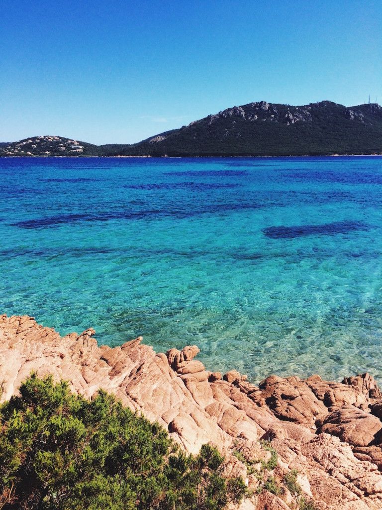 Rocks of the Corsican beach