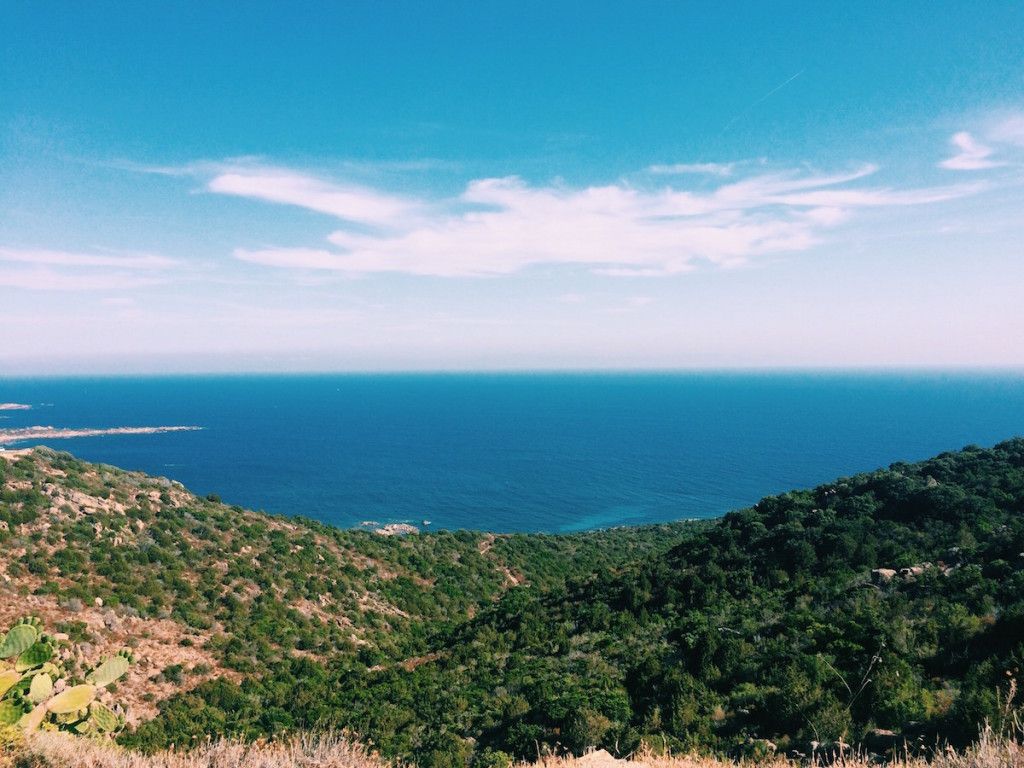 View from the Corsican Mountains Overlooking the Mediterranean Sea