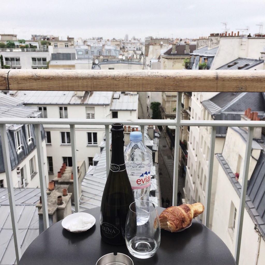 Balcony overlooking the Marais district