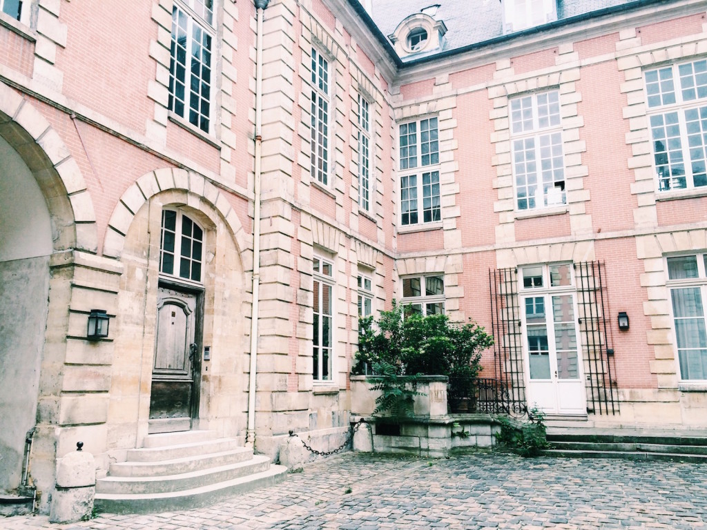 Pink Courtyard in Paris