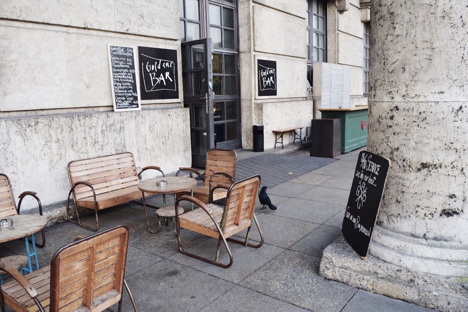 Outside Goldene Bar, Munich, Germany