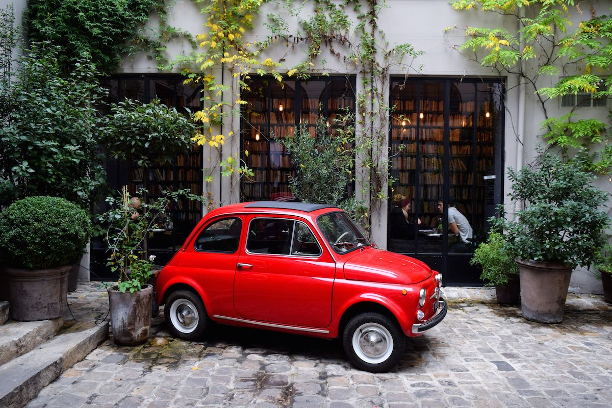 Red Fiat at Merci, Paris