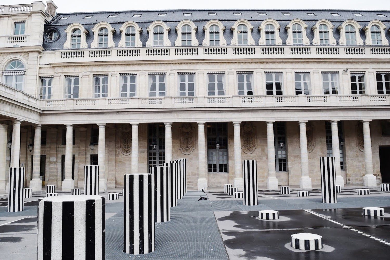 Colonnes de Buren, Les Deux Plateaux, Palais Royal, Paris Public Art