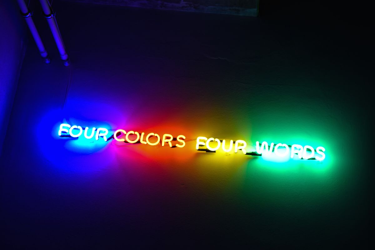 Joseph Kosuth, Four Colors Four Words, 1966
