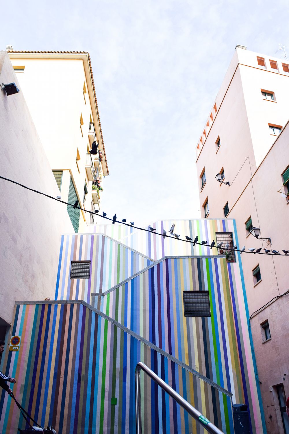 Alicante colorful striped staircase