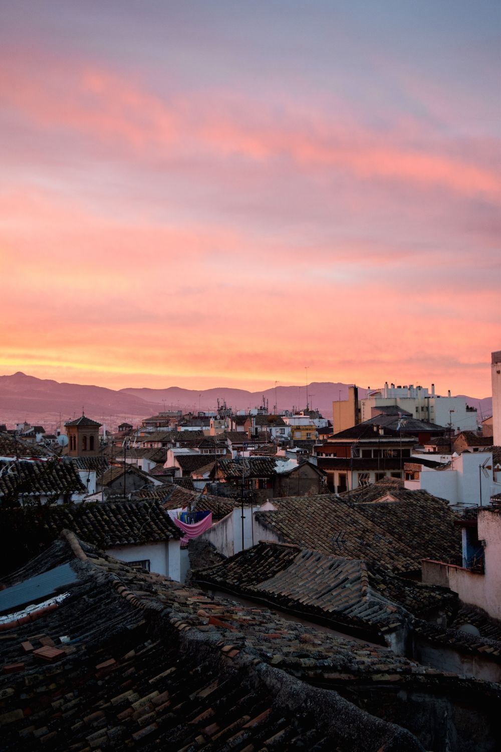 Sunrise from my apartment in Granada