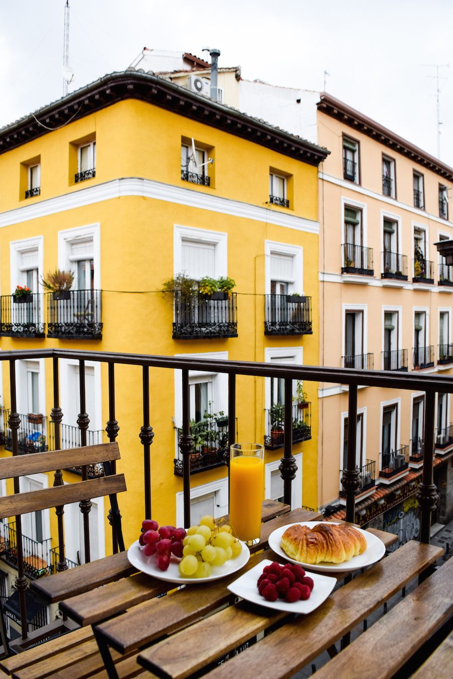 Breakfast on my Madrid balcony