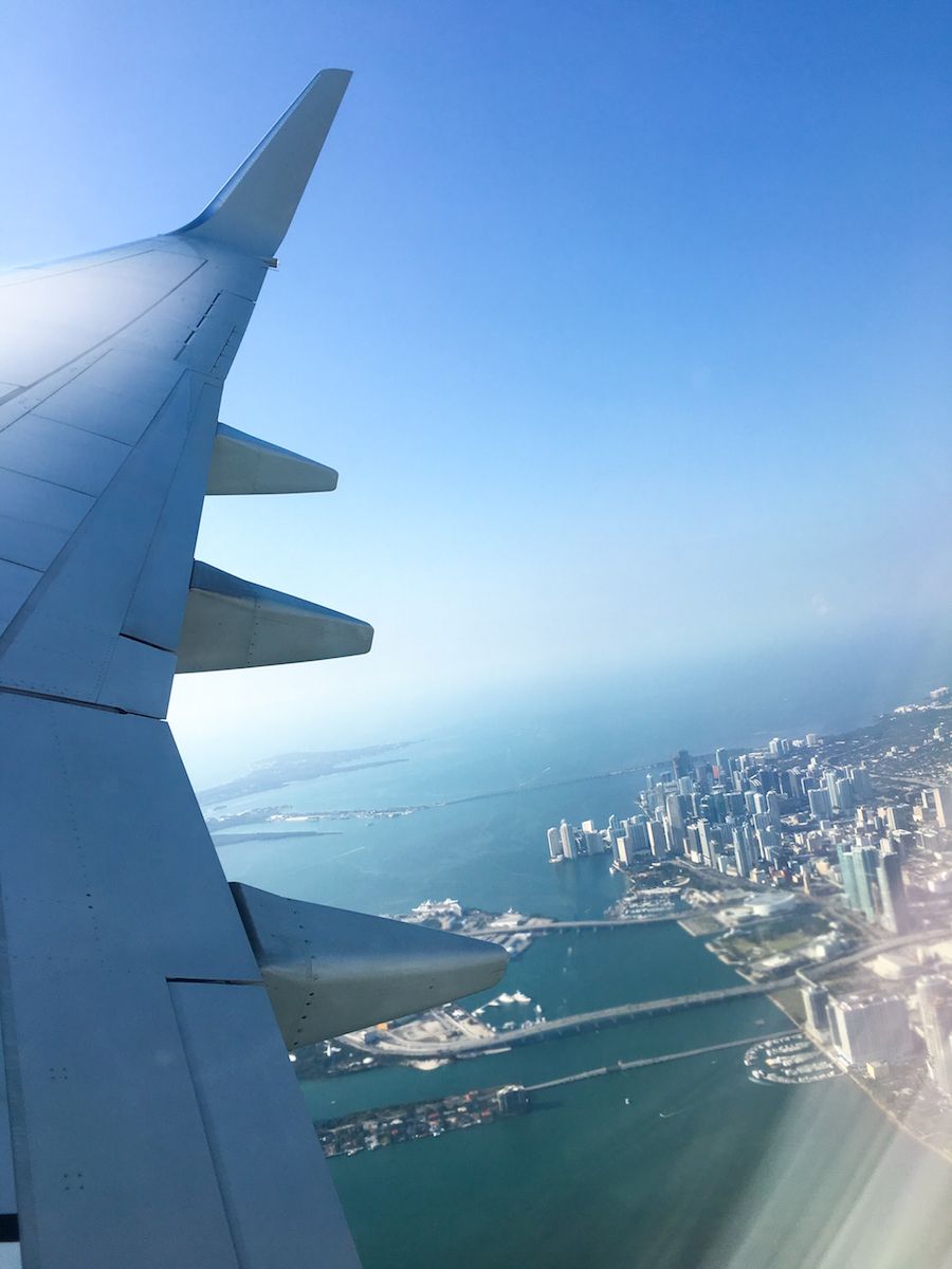 Miami from the airplane