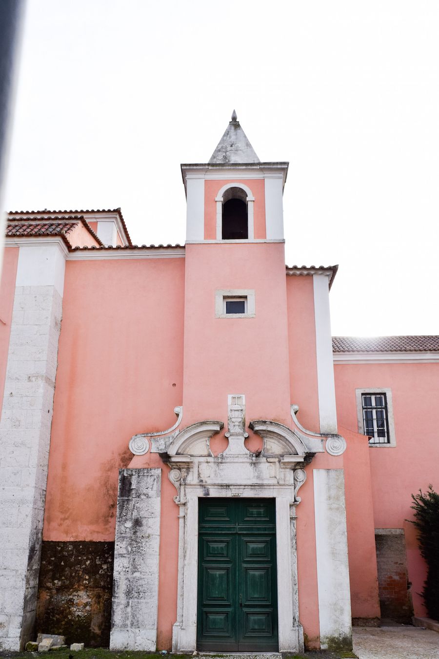 Pink Building East of Lisbon, Portugal