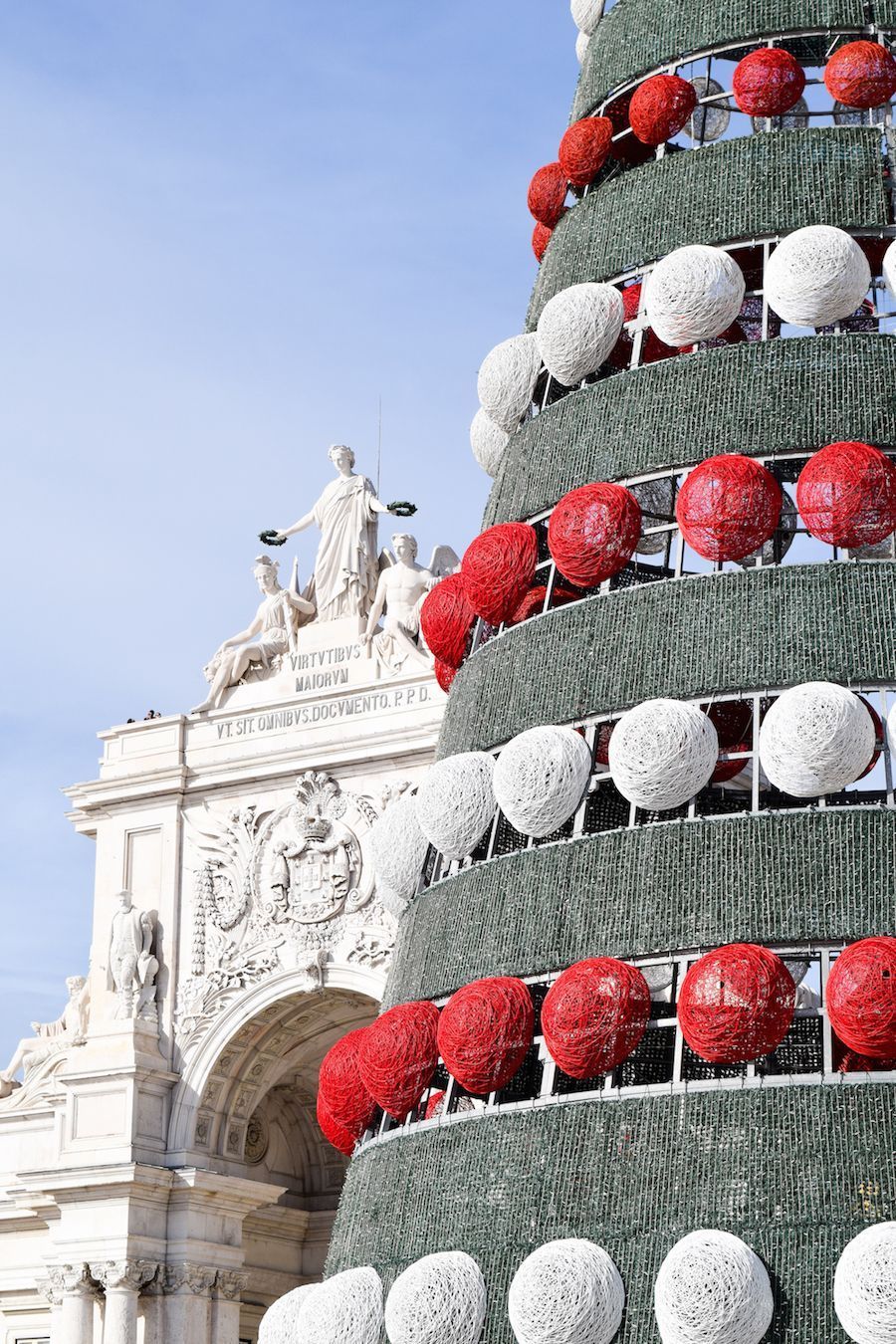 Praça do Comércio Christmas Tree Lisbon Portugal