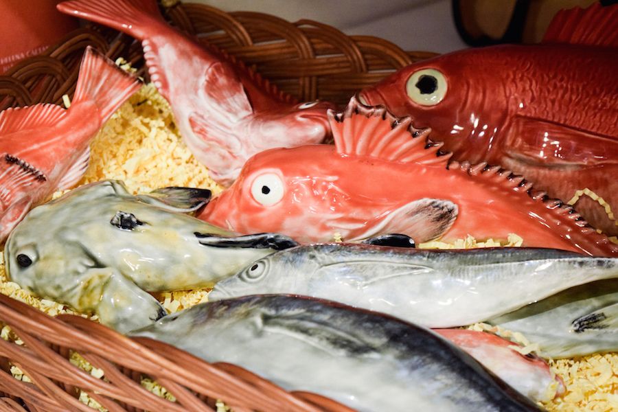 Fish sculptures for sale in Lisbon Portugal