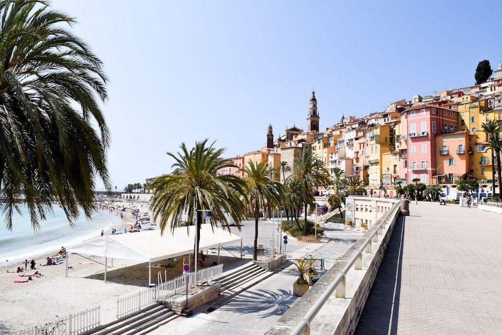 Plage des Sablettes Menton, France