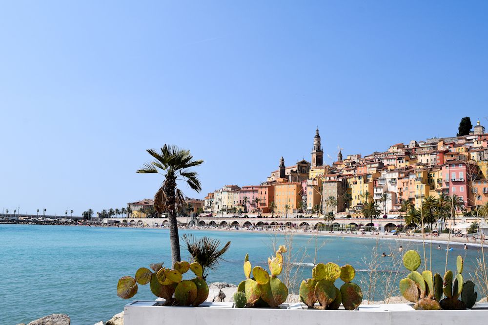 Plage des Sablettes Menton, France