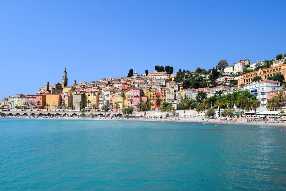 Plage des Sablettes Menton, France