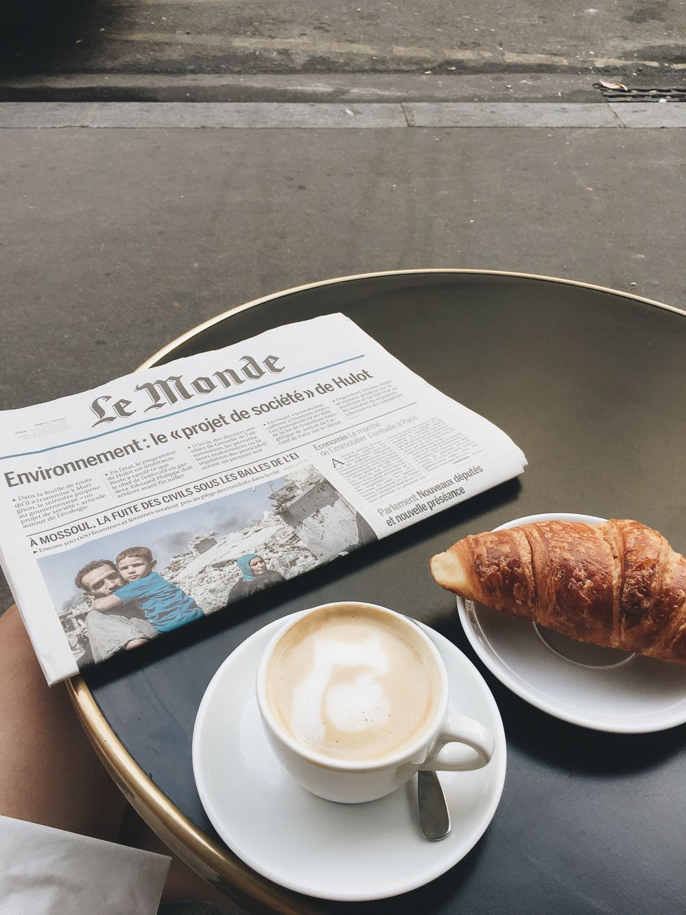 Coffee and Croissant in Paris