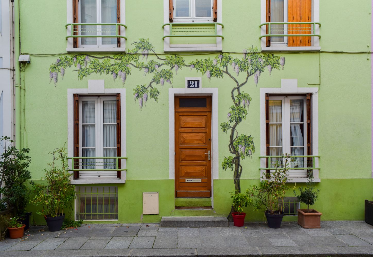 Green House on Rue Cremieux, Paris
