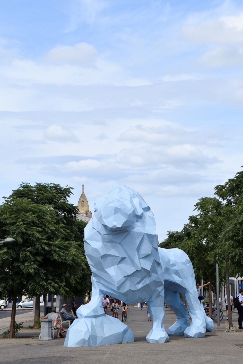 What to Do in Bordeaux: Xavier Veilhan Blue Lion Sculpture