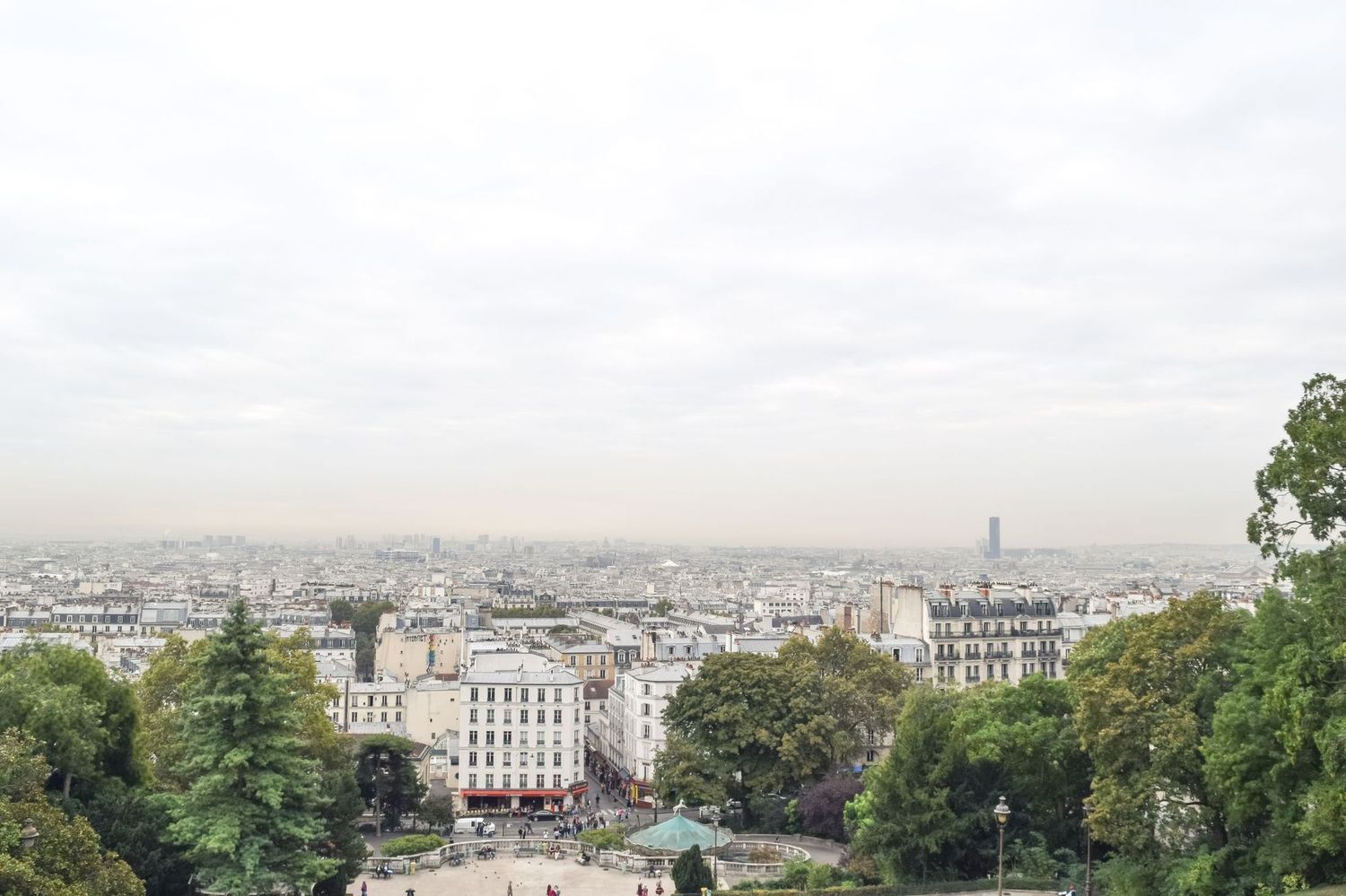 View from Sacre Coeur in Montmartre, Paris