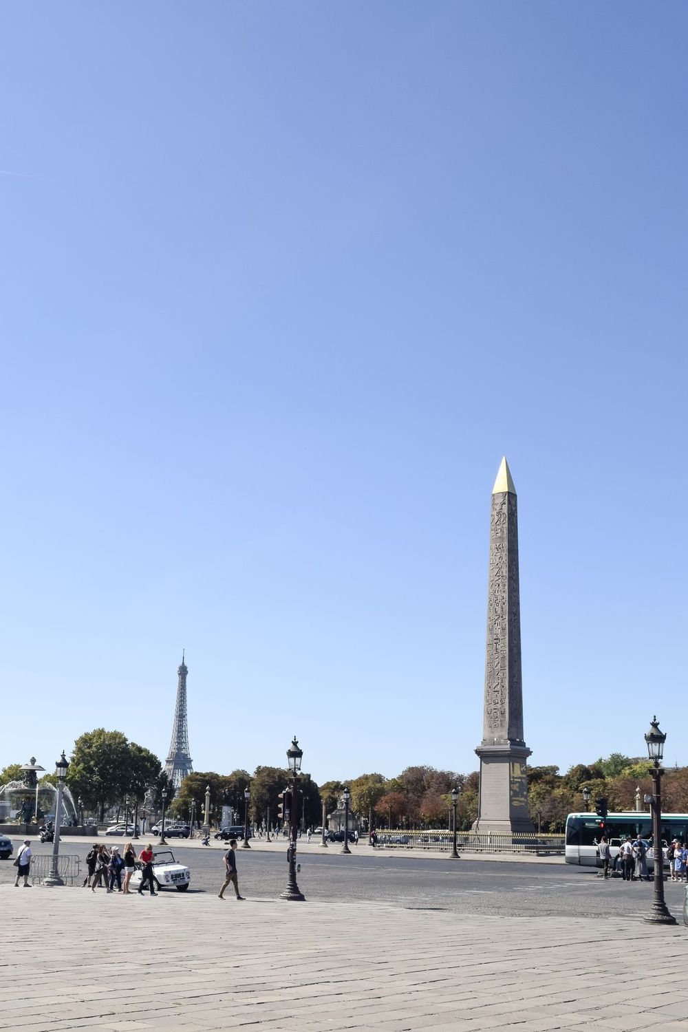 View of the Eiffel Tower from Place De La Concorde, Paris