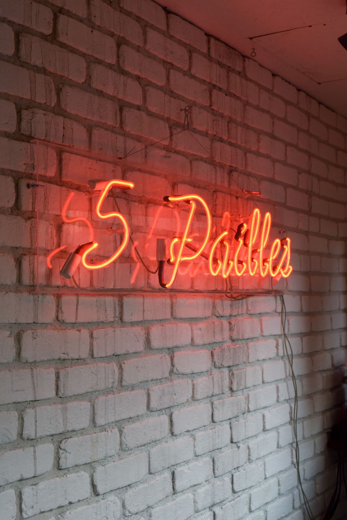 5 Pailles Coffee Neon Sign, Paris