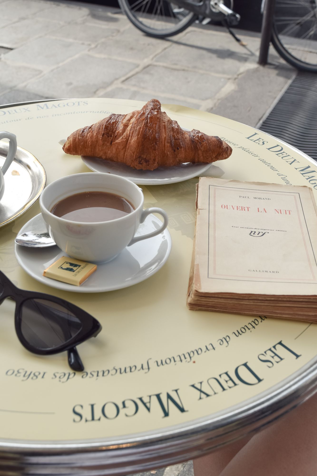 Coffee and Reading at Les Deux Magots, Paris