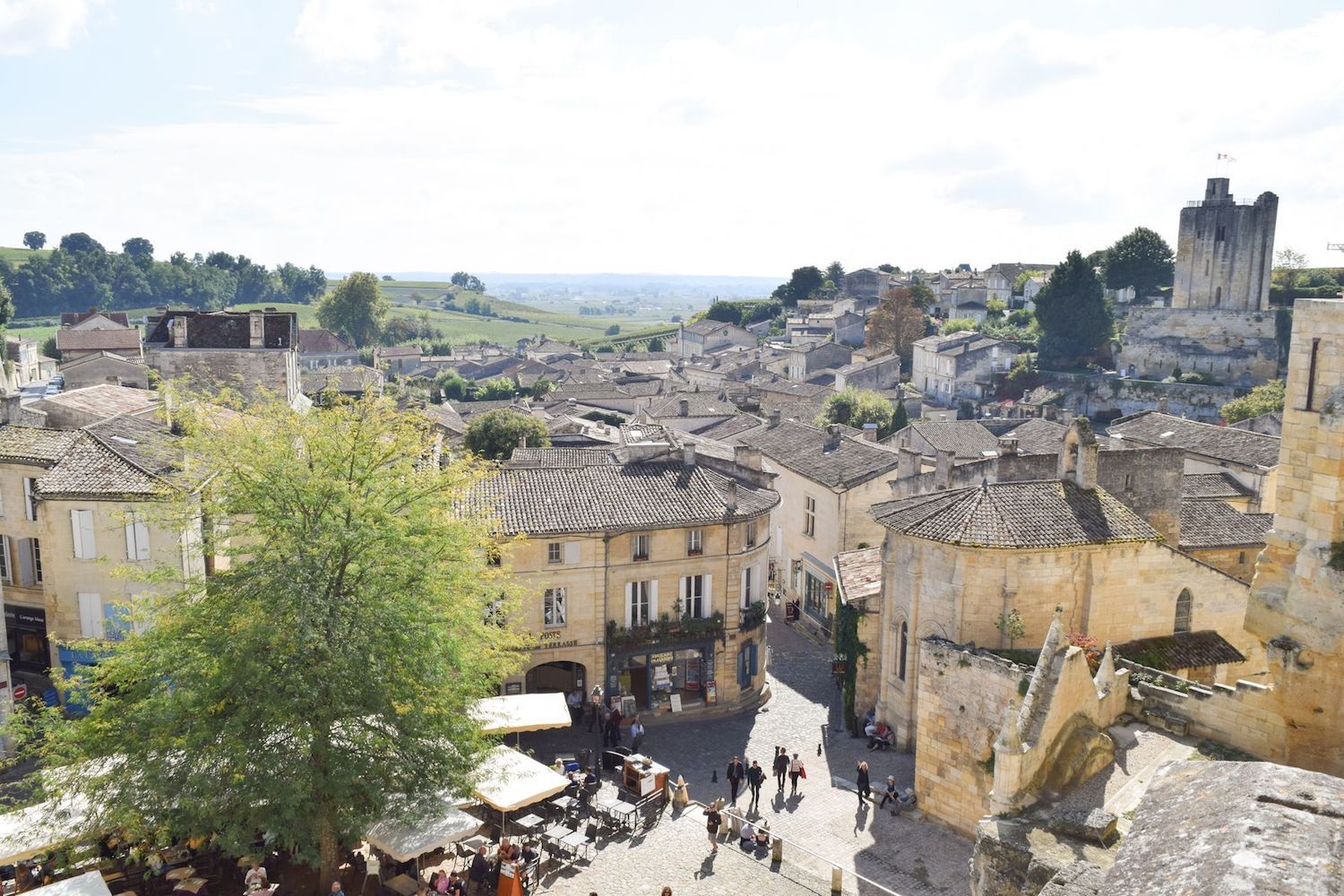 Monolith Church Bell Tower Plaza, Saint Emilion, France