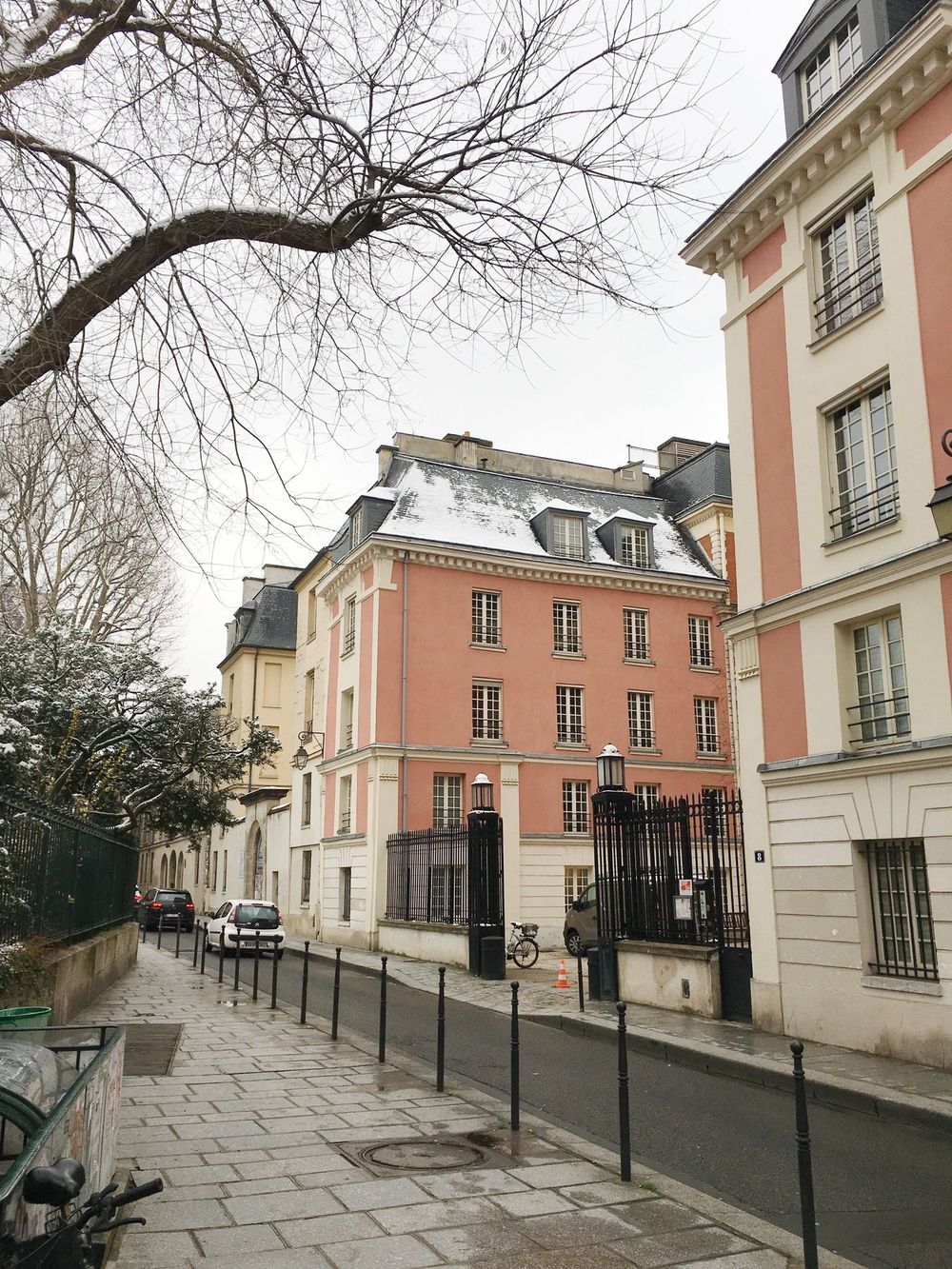 Snowy Roof During Winter in Paris