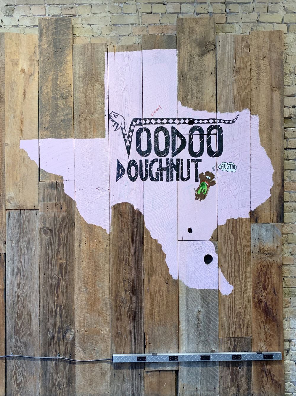 Voodoo Doughnut Shop Texas Painting, Austin