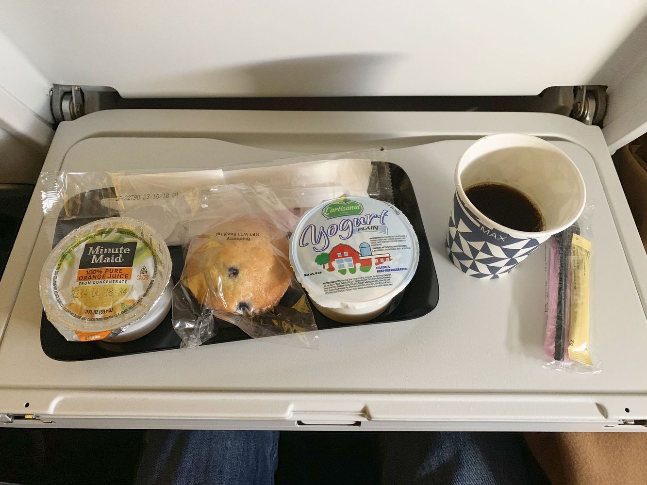 Air France Premium Economy Breakfast