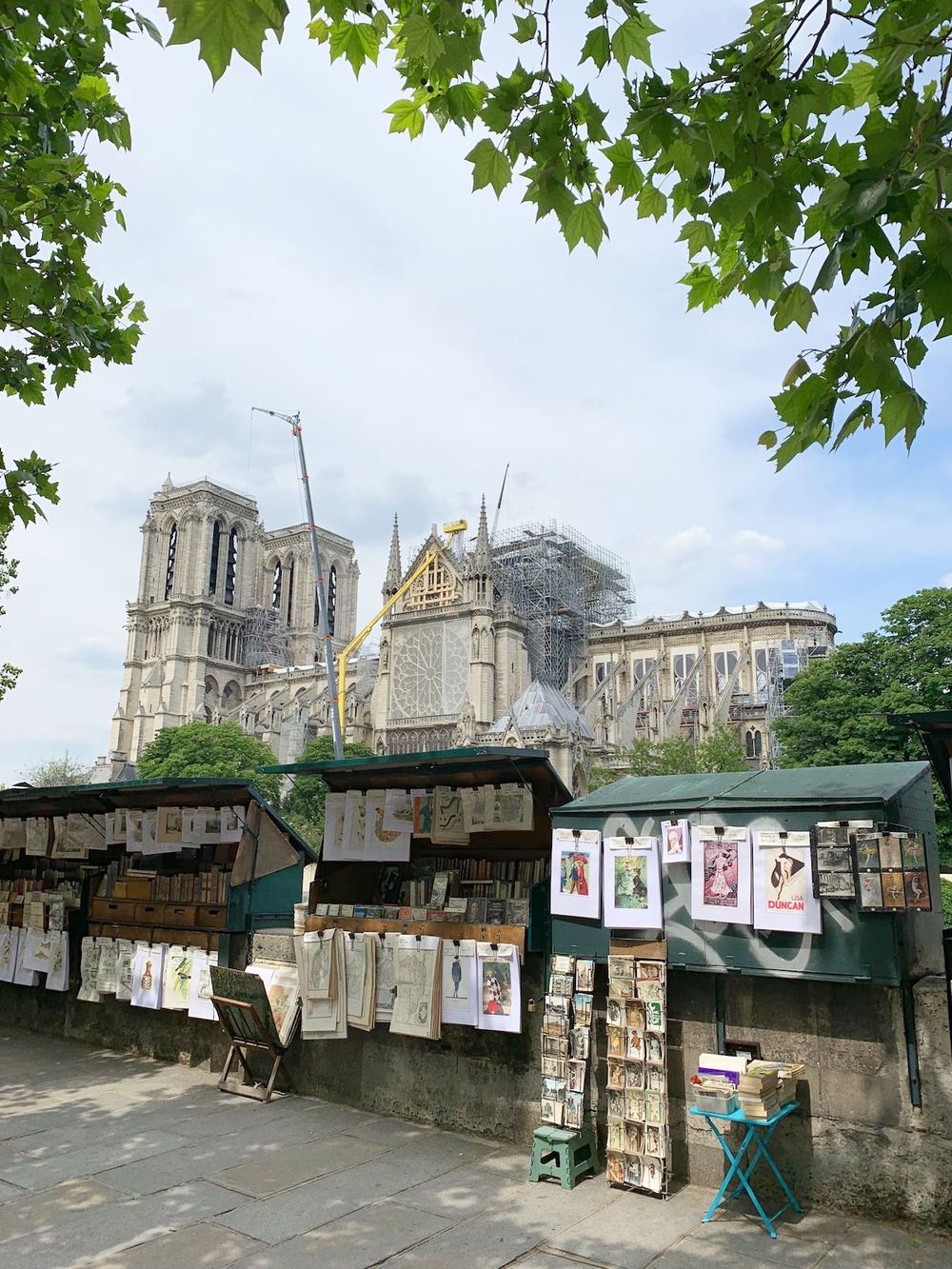 Repairs underway on the Notre Dame in Paris, May 2019