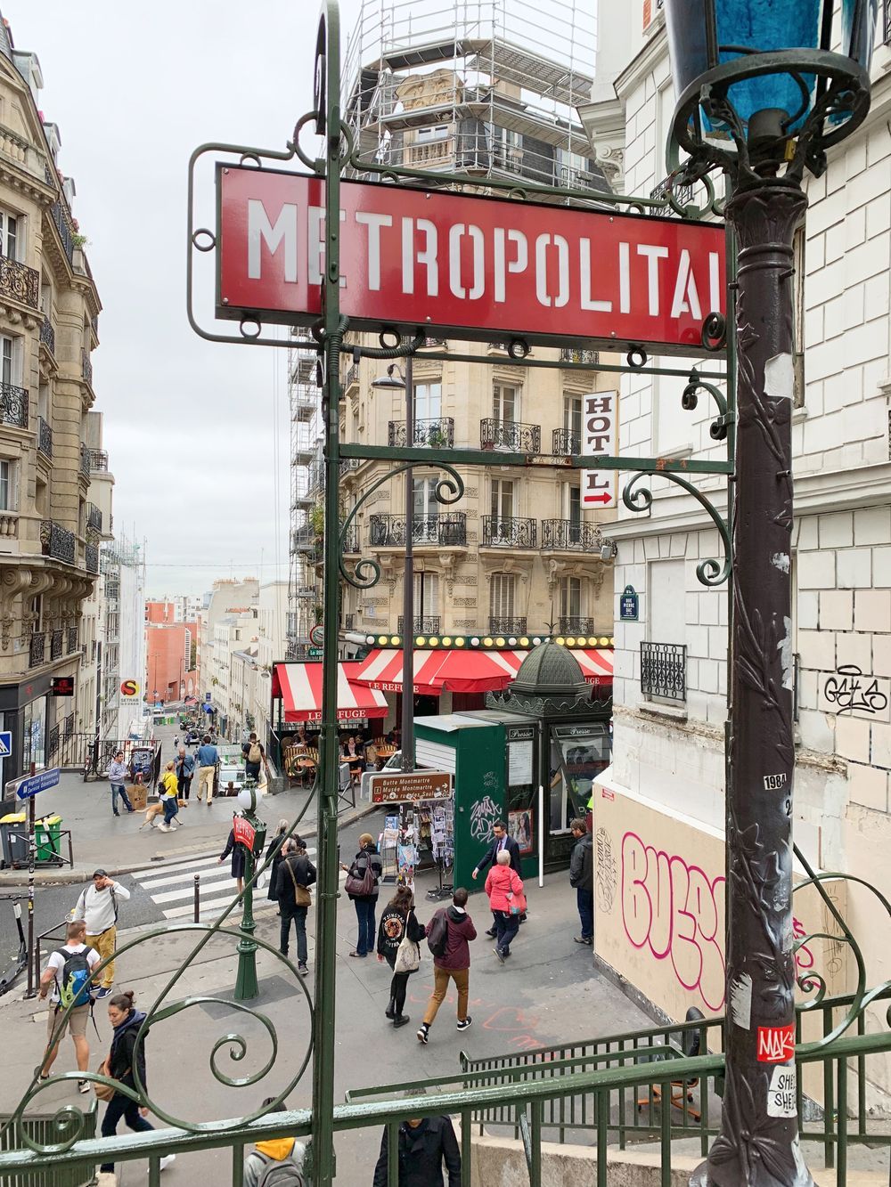 Lamarck-Caulaincourt Metro Station Near Montmartre