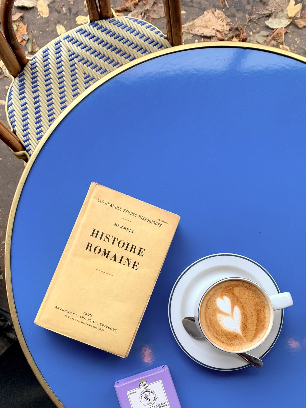 Cappuccino at La Fontaine De Belleville Café, Paris, France