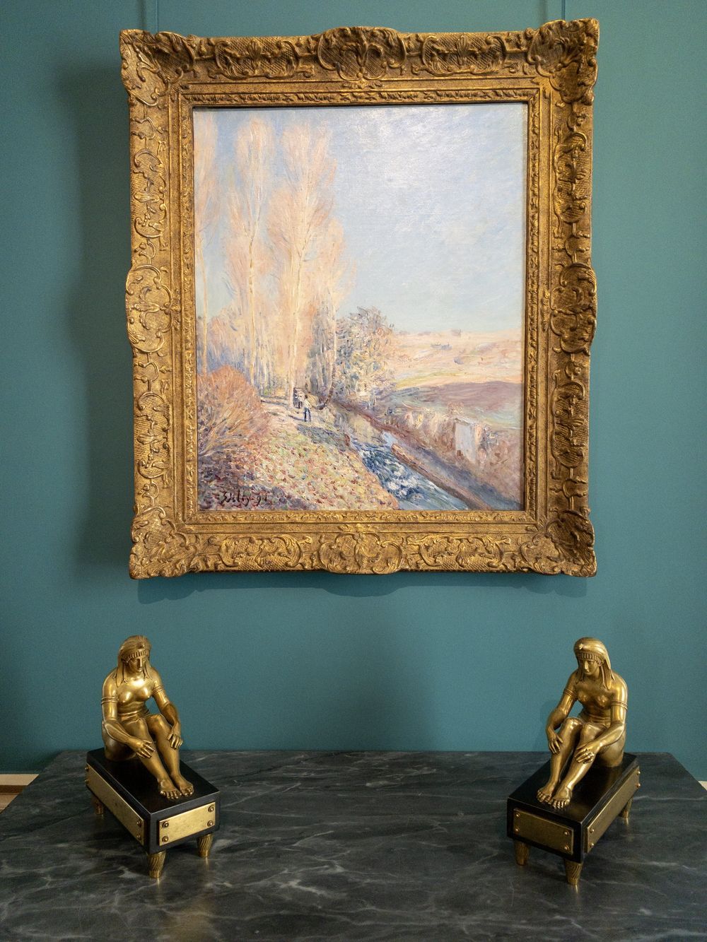 Musee Marmottan Monet - 1891 Painting by Alfred Sisley called Ete de la Saint-Martin, Environs de More-sur-Loing