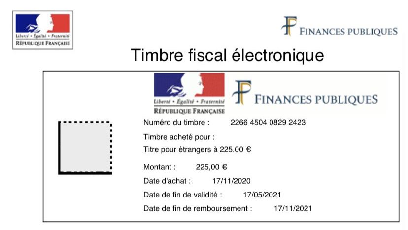 French Visa Tax Proof_Timbres Electronique_IMG_3304