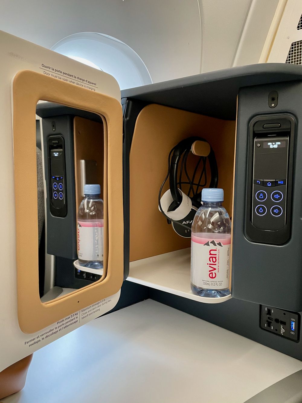 Air France Business Class A350 Review Storage Cabinet