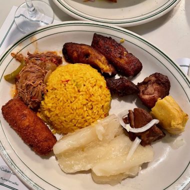 Cuban food sampler plate at Versailles Restaurant Miami_IMG_6578