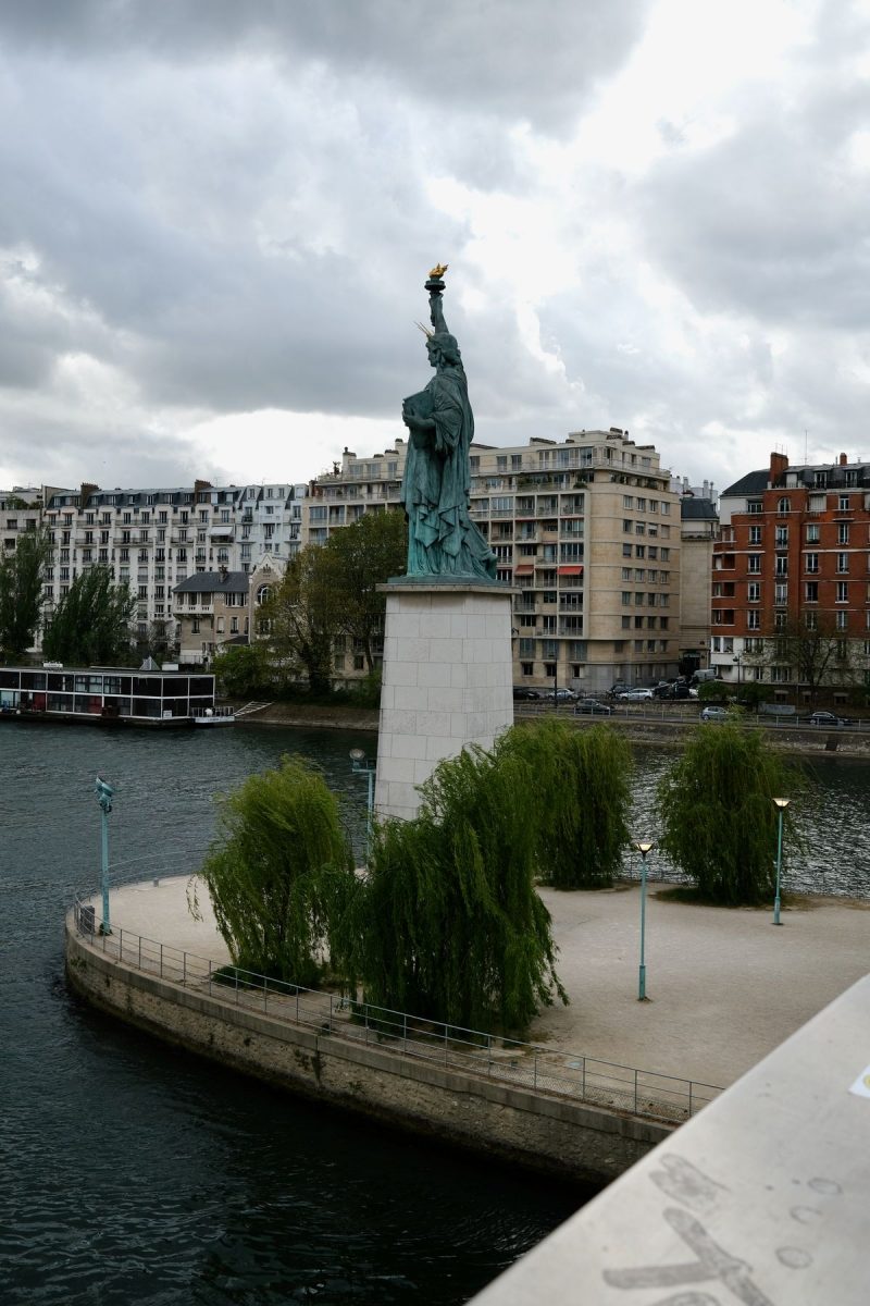 The Small Statue of Liberty on Pont de Grenelle in Paris