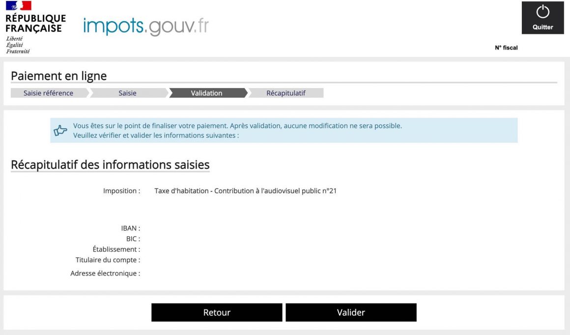 How to Pay Taxe d’Habitation in France - confirmation