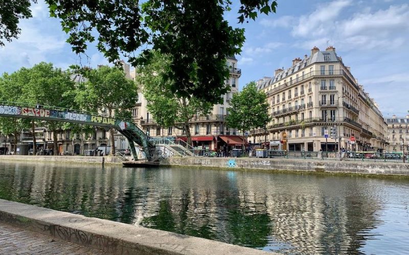 Canal Saint Martin - hipster neighborhood in Paris