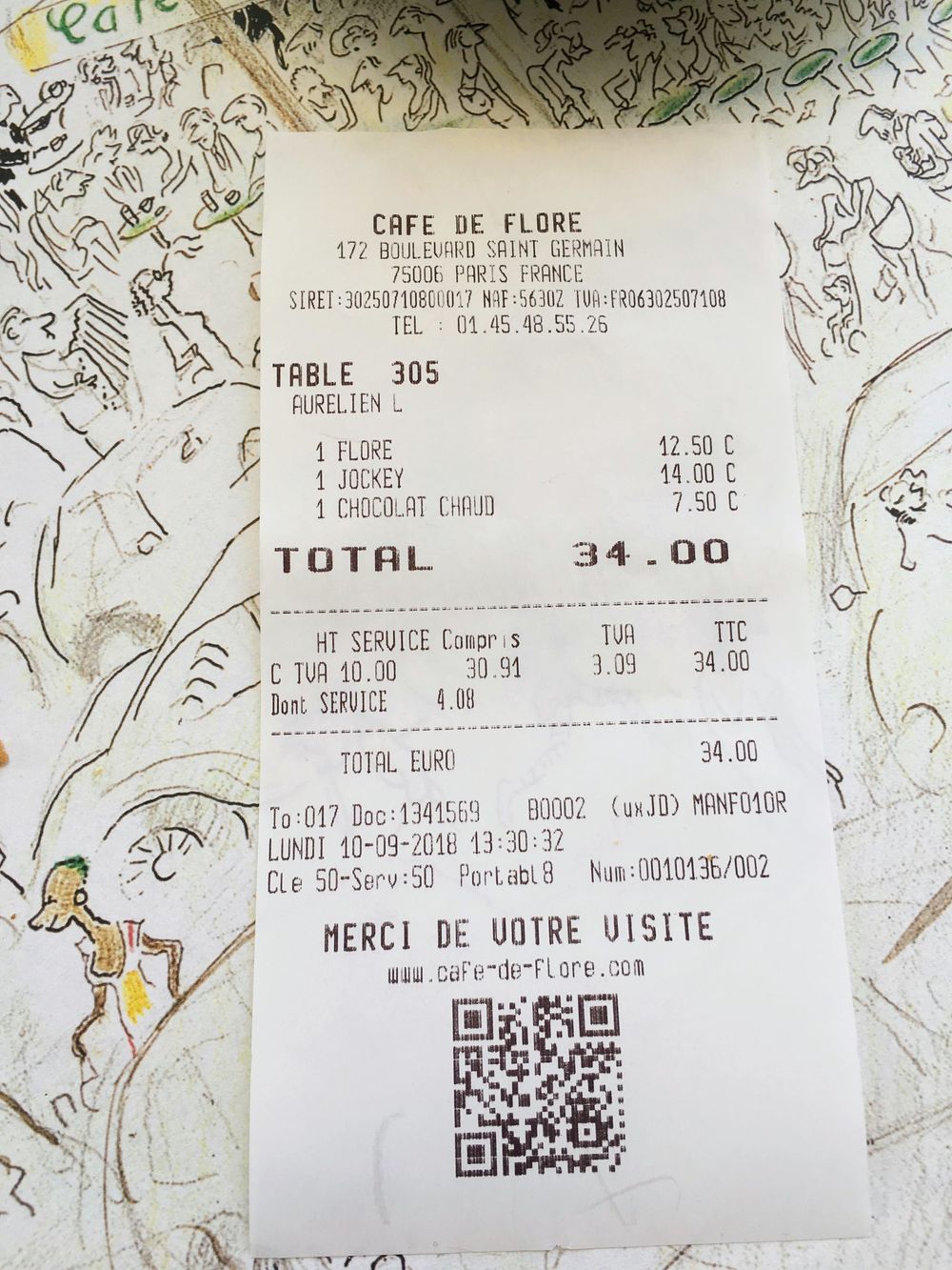 Cafe de Flore Paris Prices IMG_7627