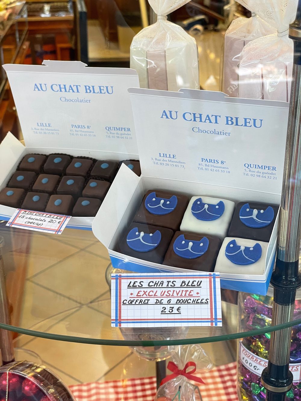 best chocolate in Paris Au Chat Bleu