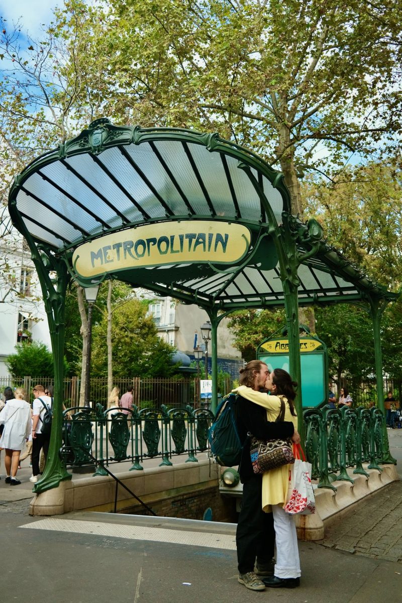 The Abbesses Art Nouveau Metro Entrance by Hector Guimard in Paris